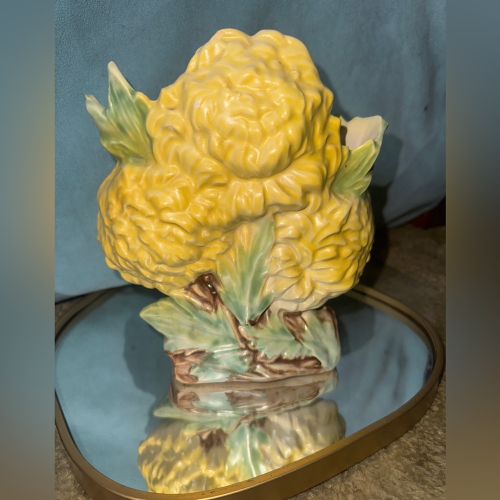 Yellow Floral Ceramic Accent